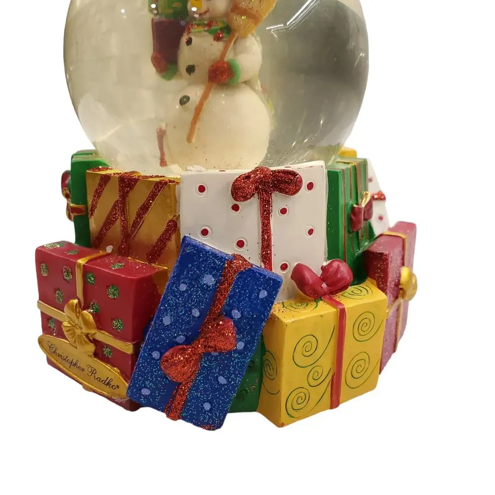 Christopher Radko Musical Snow Globe Snowman Vintage Christopher Radko Christmas